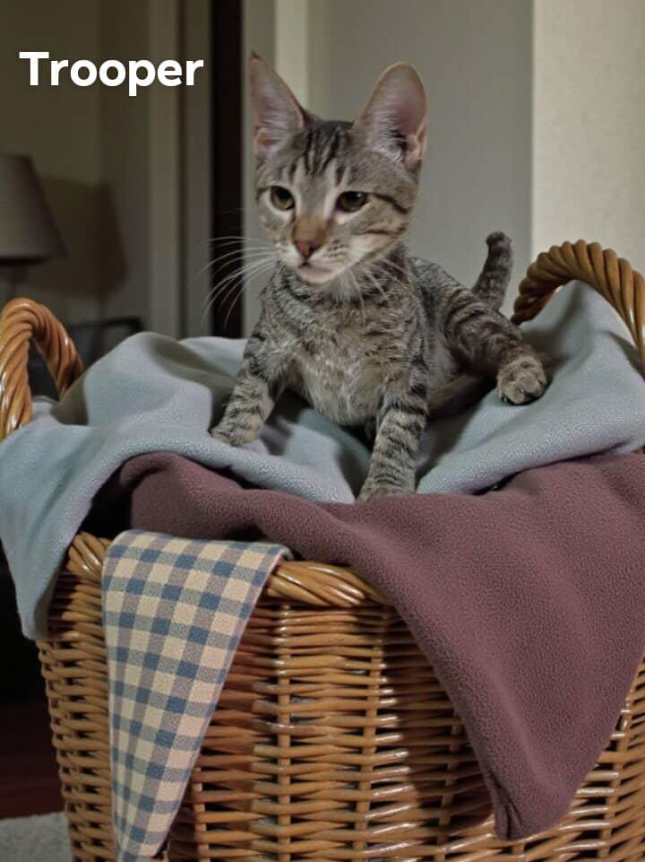 Trooper, Adoptable, Young Male American Shorthair.