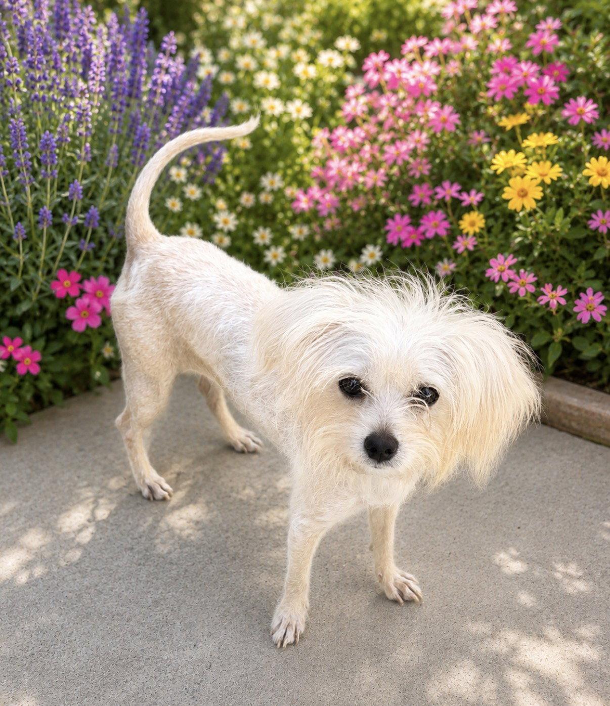 Odette aka Hair Do, Adoptable, Young Female Maltese & Terrier.