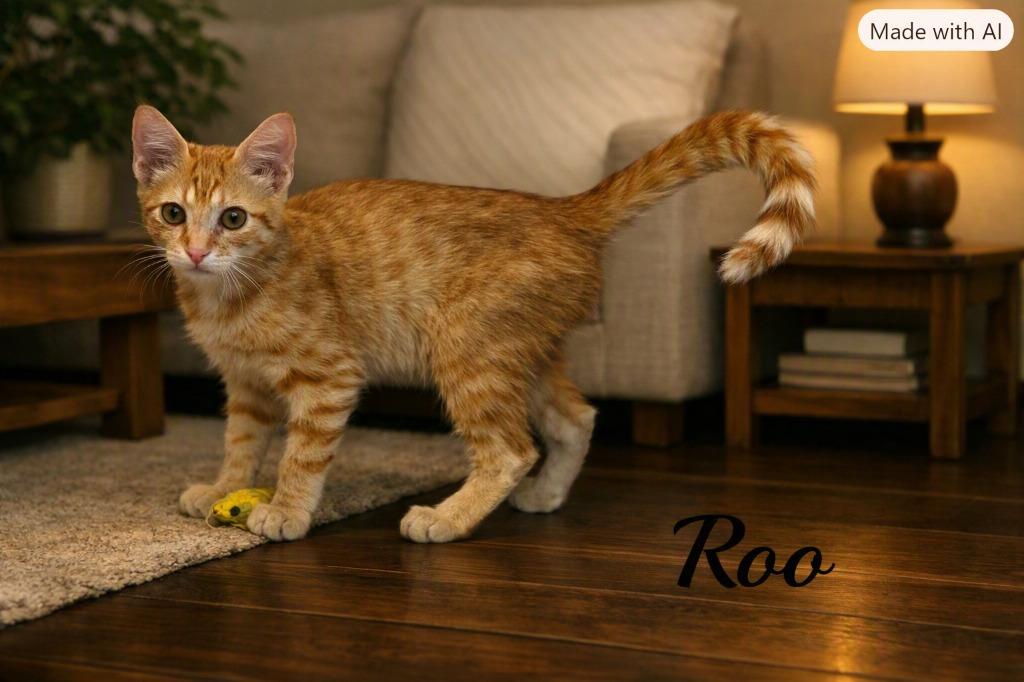 Roo, Adoptable, Kitten Male Domestic Short Hair.