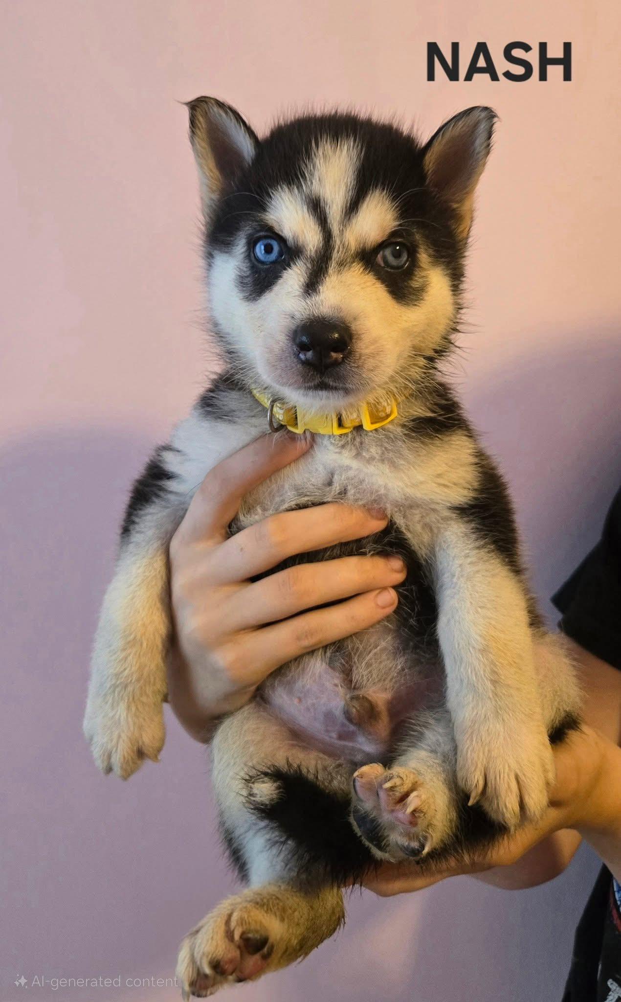 Nash! Sweet unique boy!, an adoptable Husky Mix in RUSSIAVILLE, IN_image-1