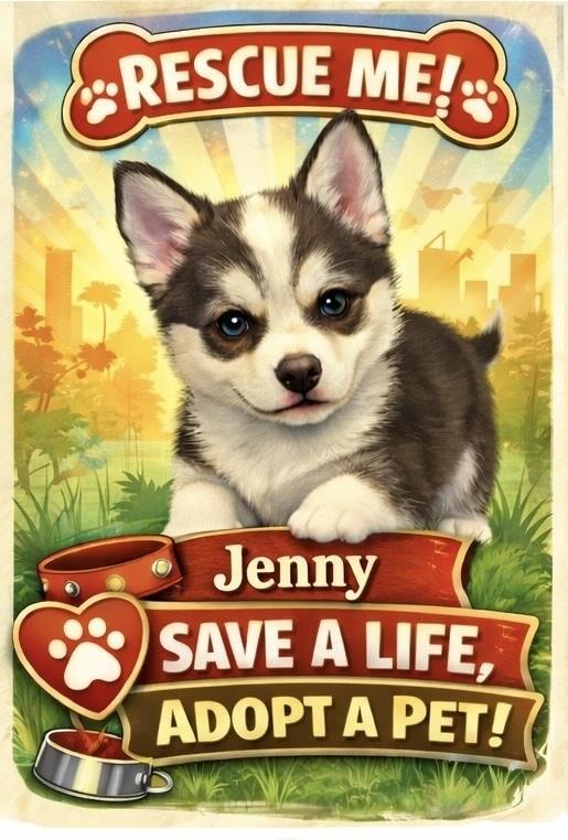 Jenny - 80s Pop Song Litter, Adoptable, Puppy Female Mixed Breed & Mixed Breed.