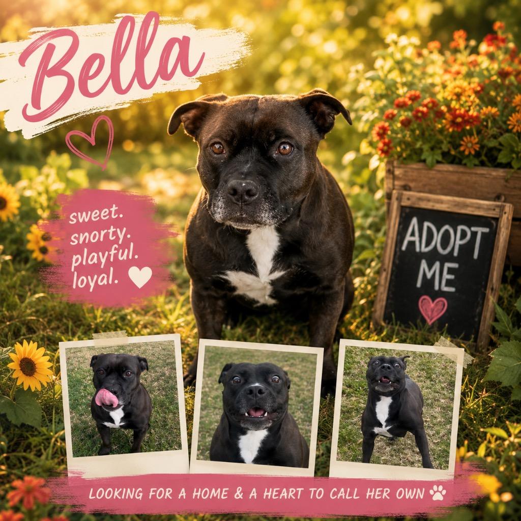 Bella Sonora, Adoptable, Adult Female Staffordshire Bull Terrier & Mixed Breed.