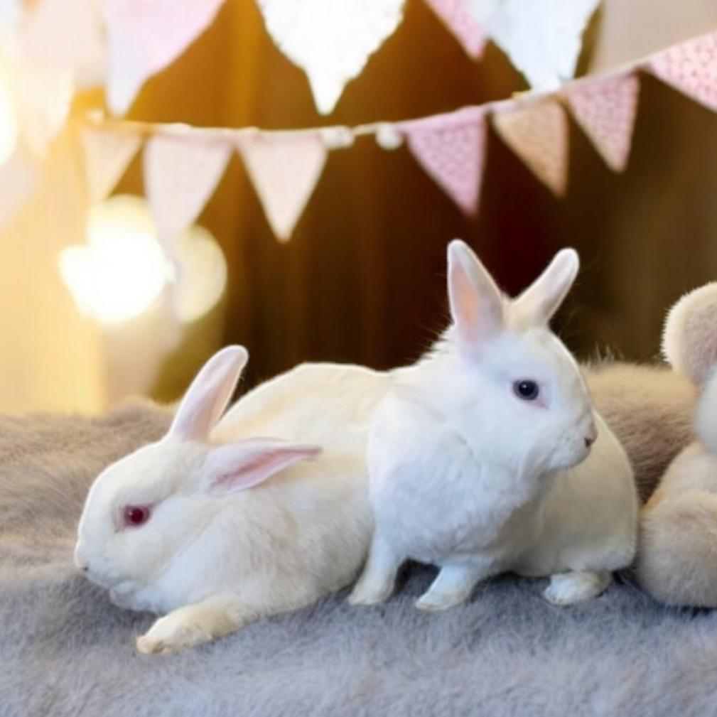 Gracie(bonded to Winder), Adoptable, Adult Female Lionhead & Florida White.