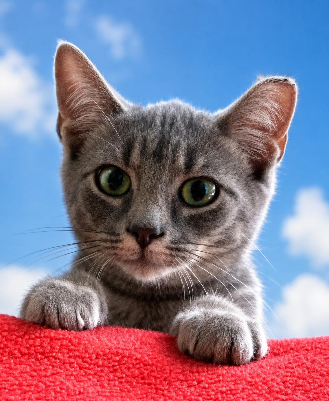 Samson (Sami), adopted, Kitten Male Domestic Short Hair.