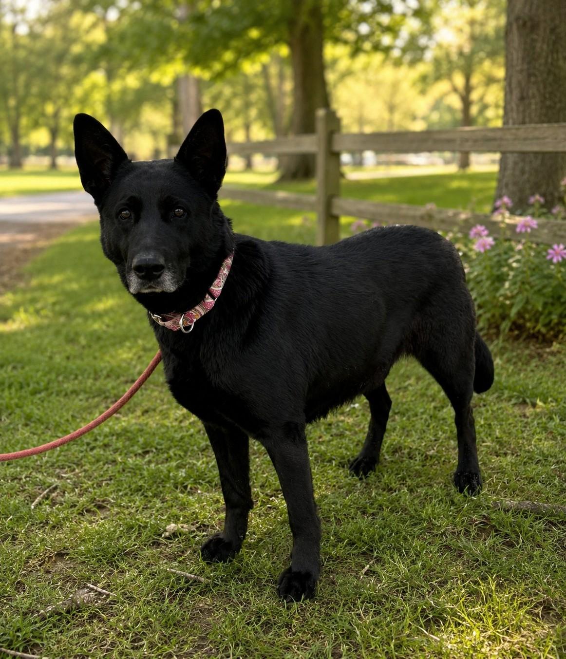 Harah , ADOPTABLE, Senior Female German Shepherd Dog.