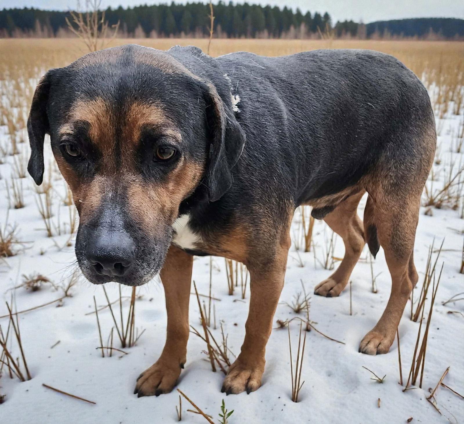Hubba Bubba, Adopted, Adult Male Coonhound & American Bulldog.