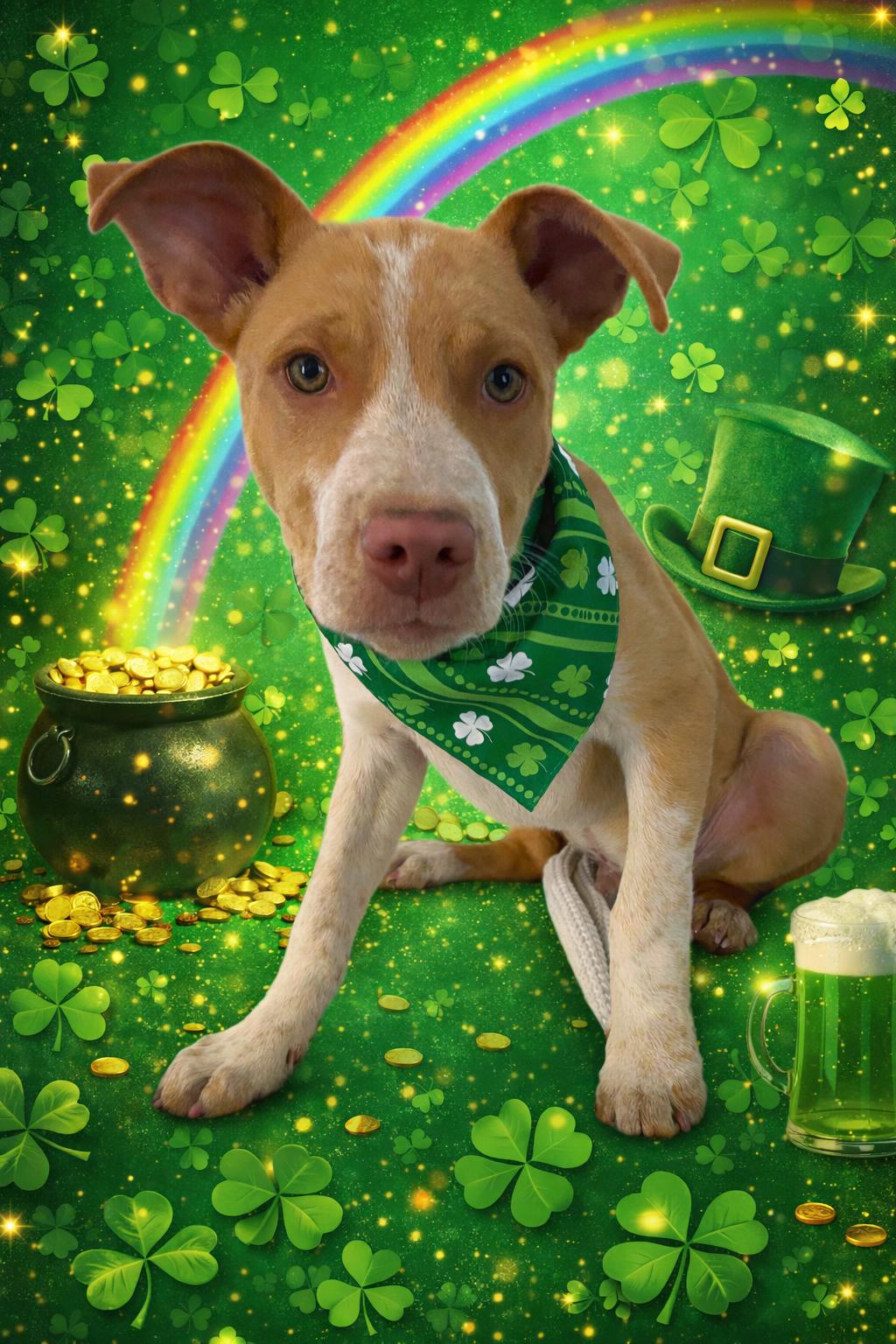 Booth, adopted, Young Male Mixed Breed.