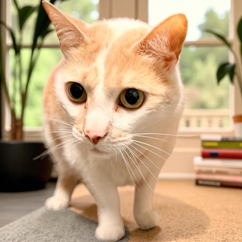 Peaches (Puck), Adoptable, Adult Male Domestic Short Hair.