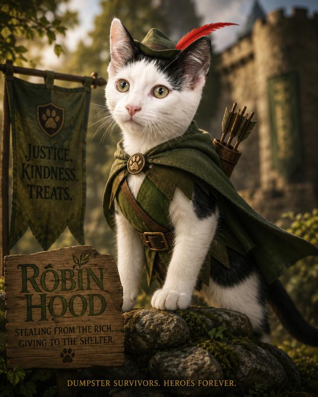 Enlarge Robin Hood, a Adoptable Domestic Short Hair in Reeseville, WI image 5/6