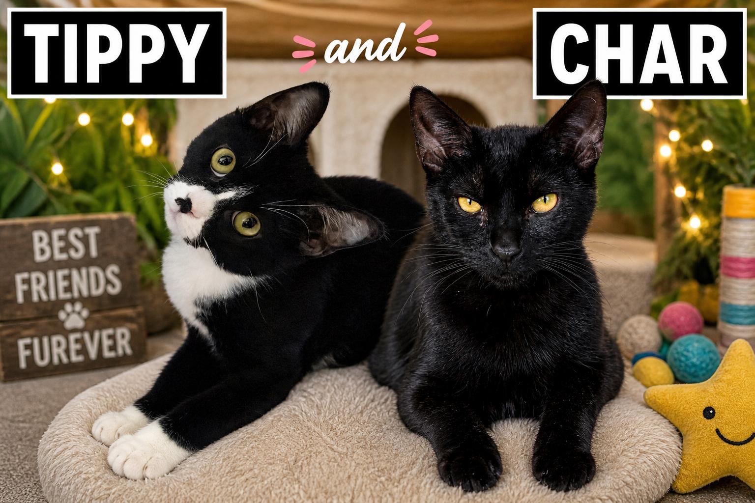 Tippy & Char:bonded (Middletown PetSmart) KC), a Adopted mixed breed in Greenville, DE image 2/3