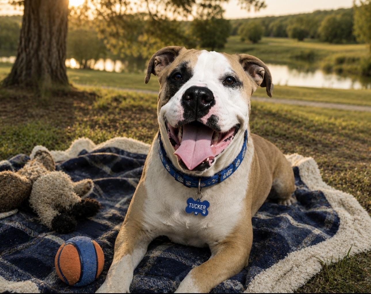 Tucker, Adopted, Adult Male Pit Bull Terrier.