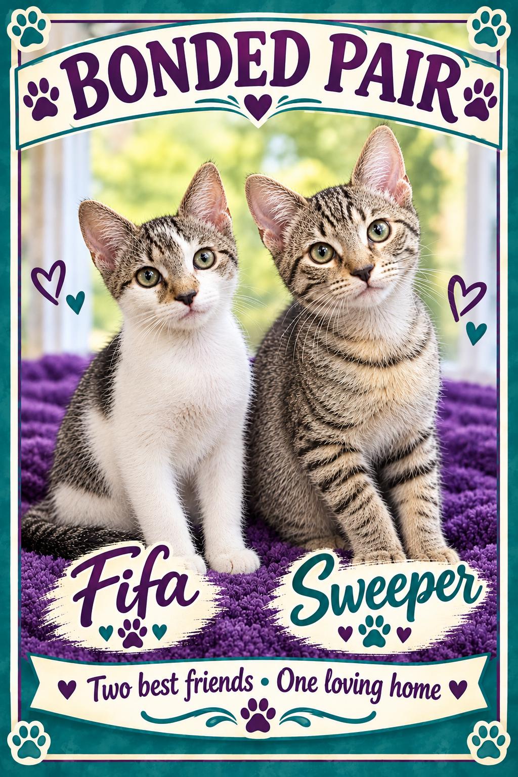 Enlarge Fifa & Sweeper-Purrfect Family Kittens, a Adoptable Tabby in Laurel, MD image 1/5