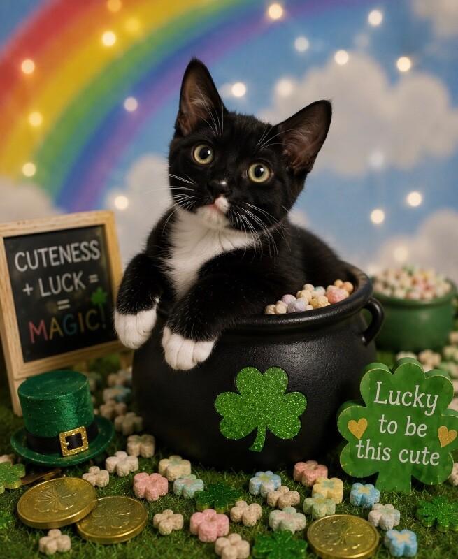 Killian - Lucky Charms Litter, a Adoptable Tuxedo in Anthem, AZ image 4/4