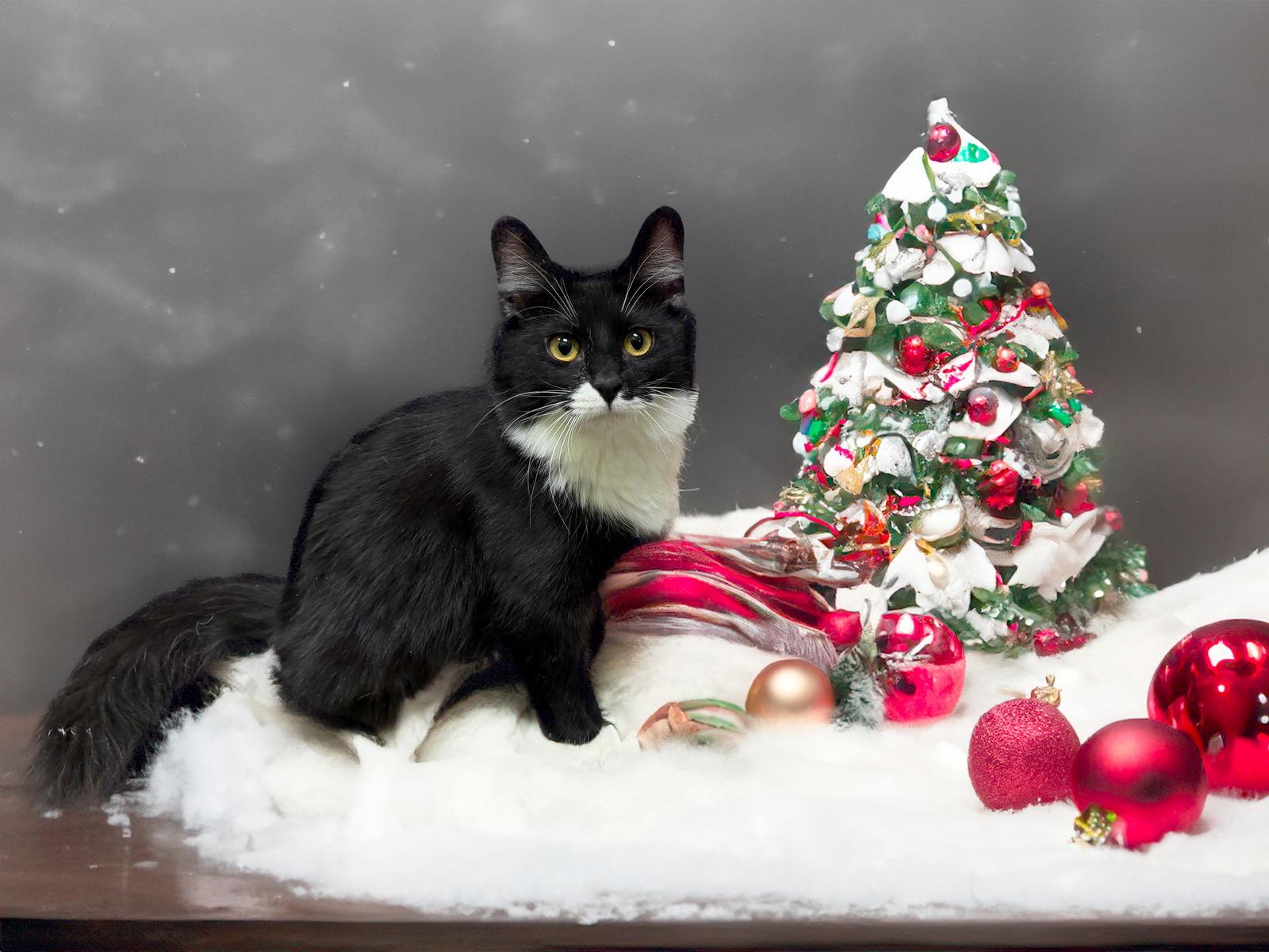 Violet (bonded to Cairo), a Adoptable Domestic Long Hair in Chandler, AZ image 2/3