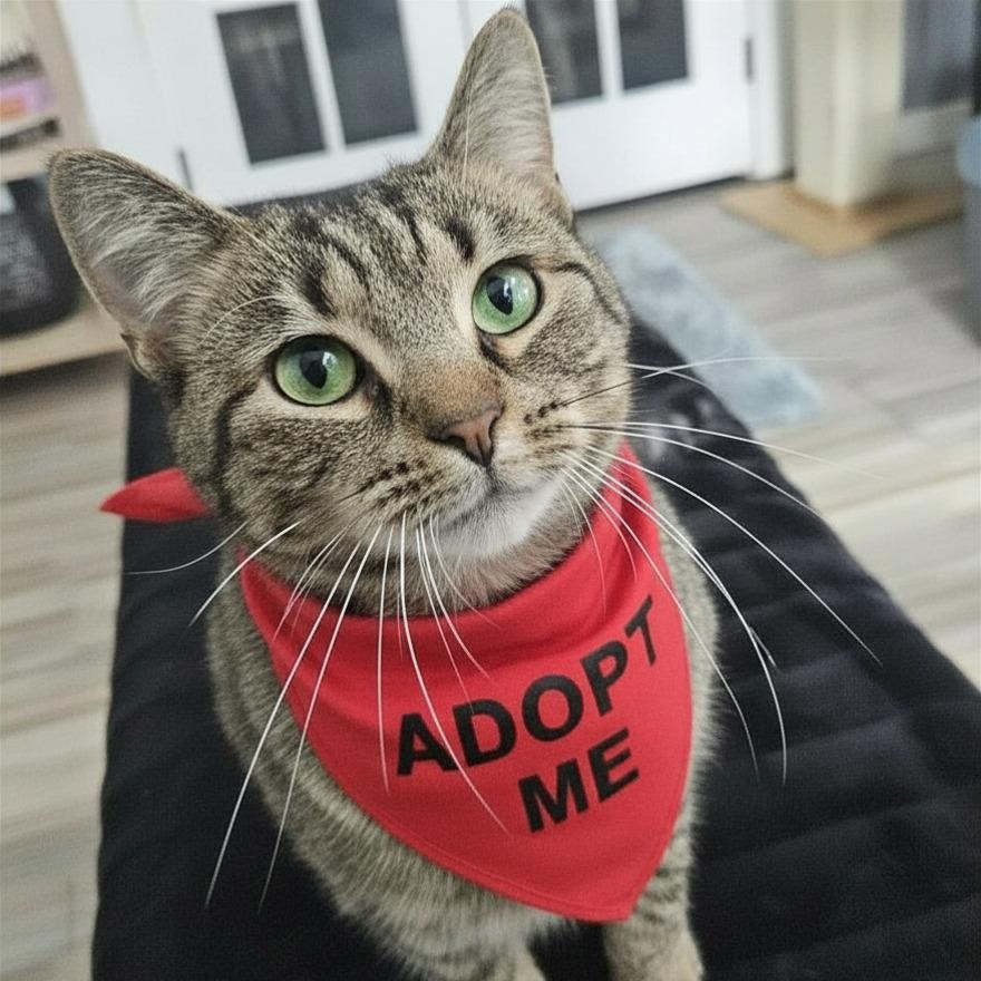 Merri (People Lover), ADOPTABLE, Young Female Domestic Short Hair.