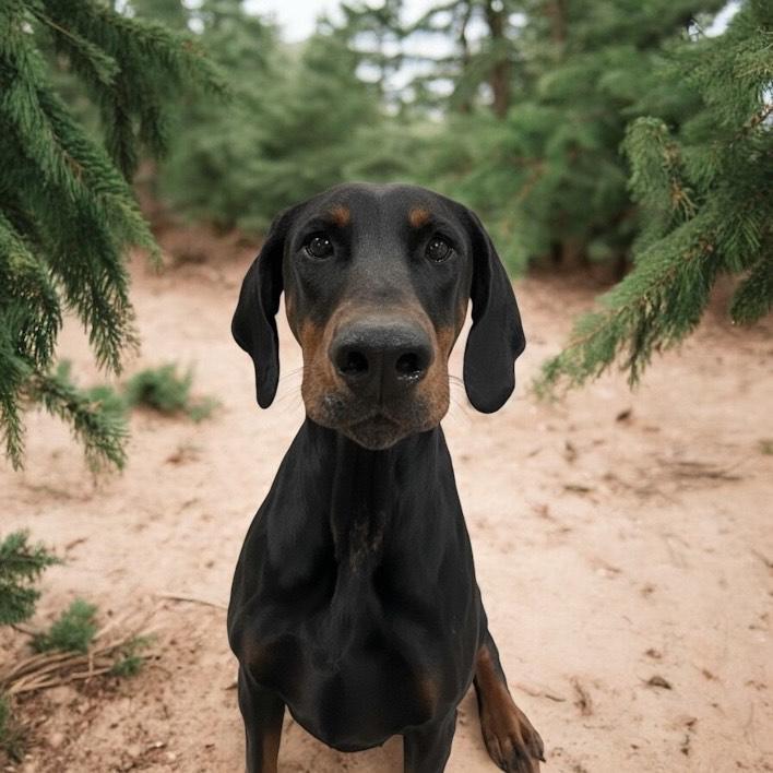 #215 Brandy, Adoptable, Adult Female Doberman Pinscher.