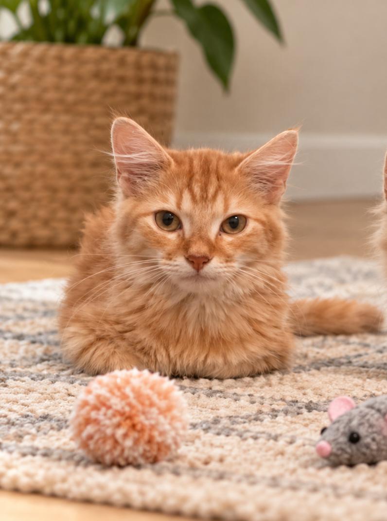Gypsy, Adopted, Kitten Female Maine Coon.