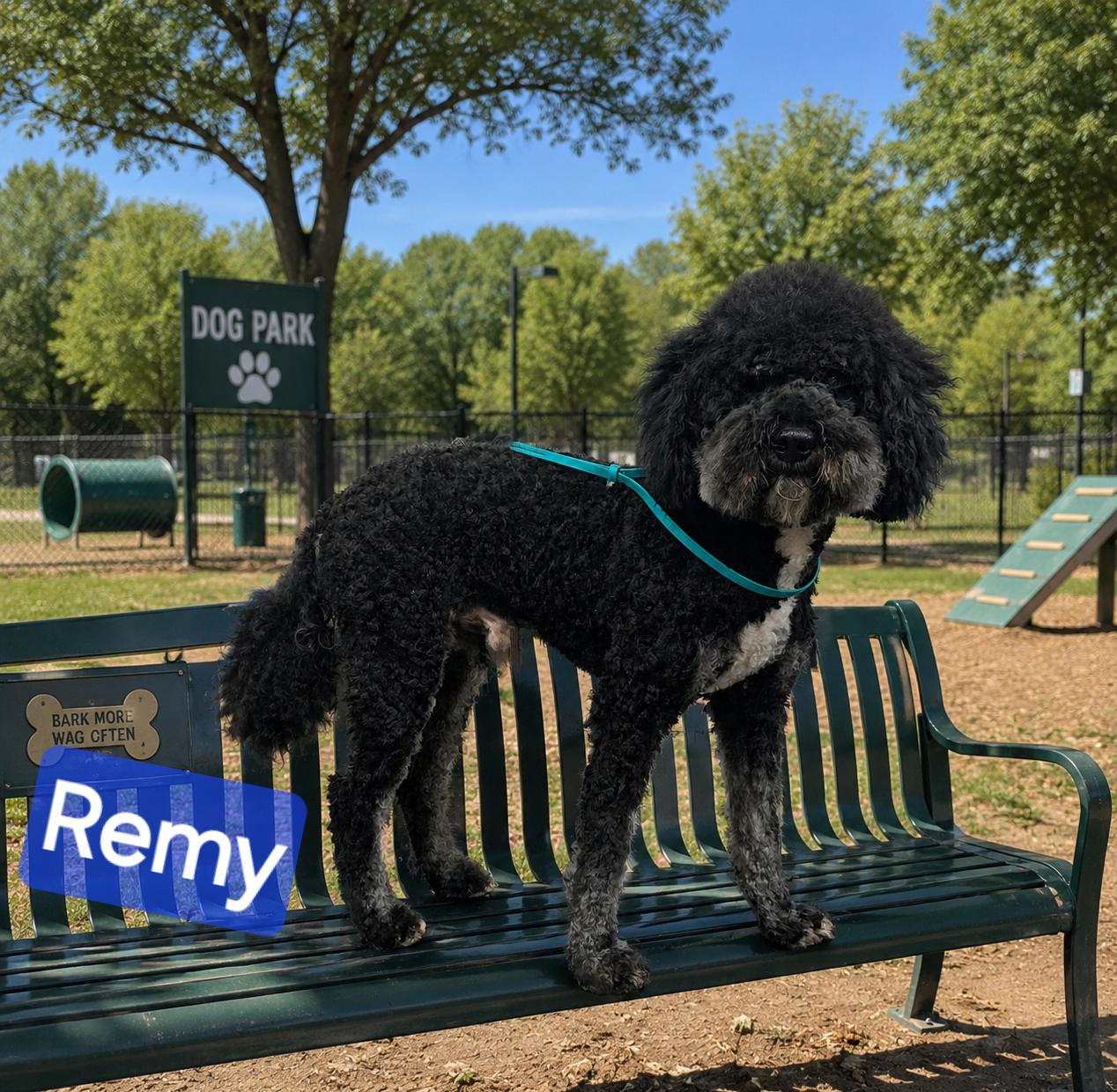 Remy, ADOPTABLE, Young Male Bernadoodle.