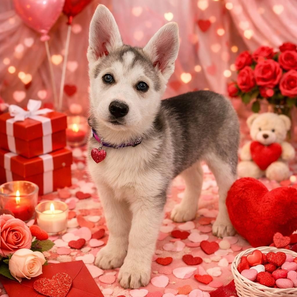 Snowflake, adopted, Puppy Female White German Shepherd & Siberian Husky.