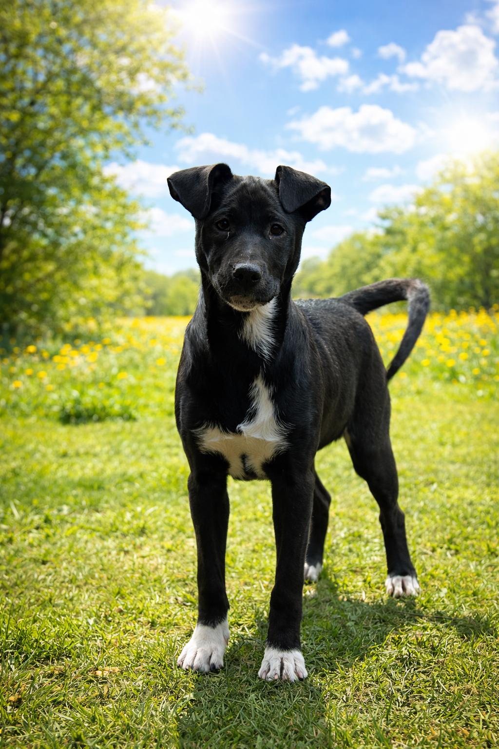 Cookie, ADOPTABLE, Puppy Female Labrador Retriever & Border Collie.