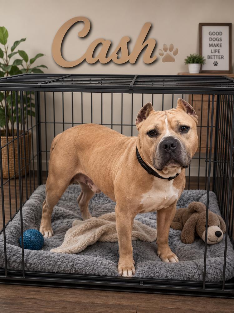 Cash, Adoptable, Adult Male Pit Bull Terrier.
