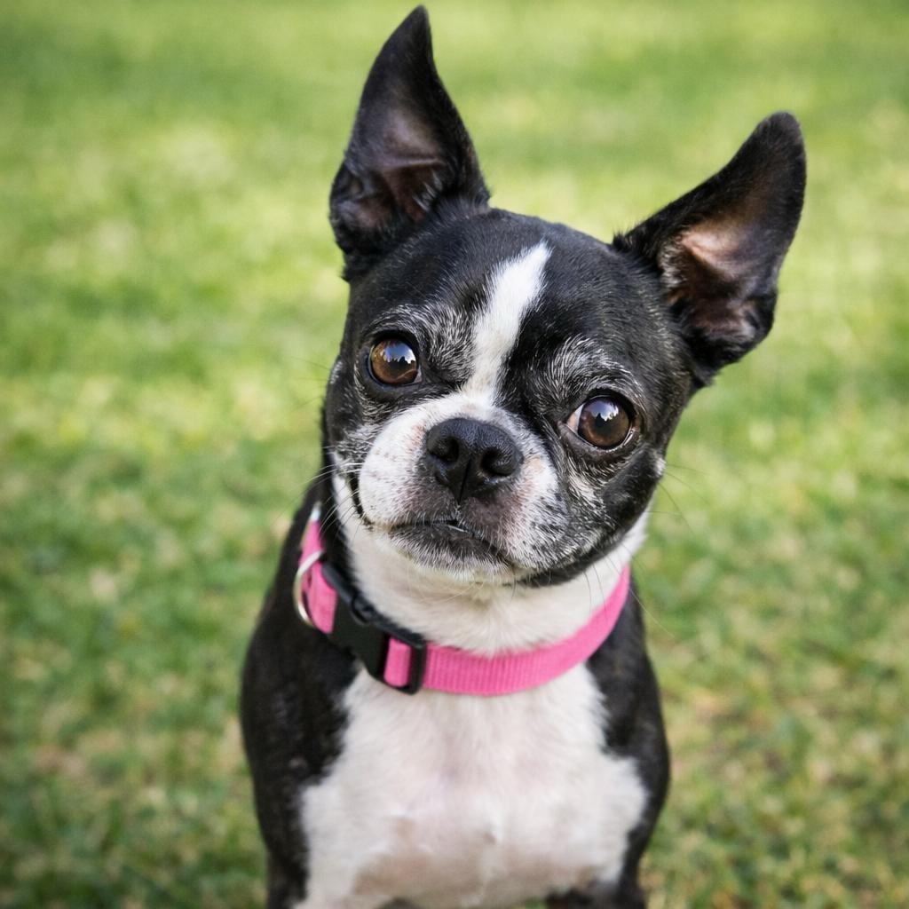 Gracie Mae in MO, ADOPTABLE, Adult Female Boston Terrier.