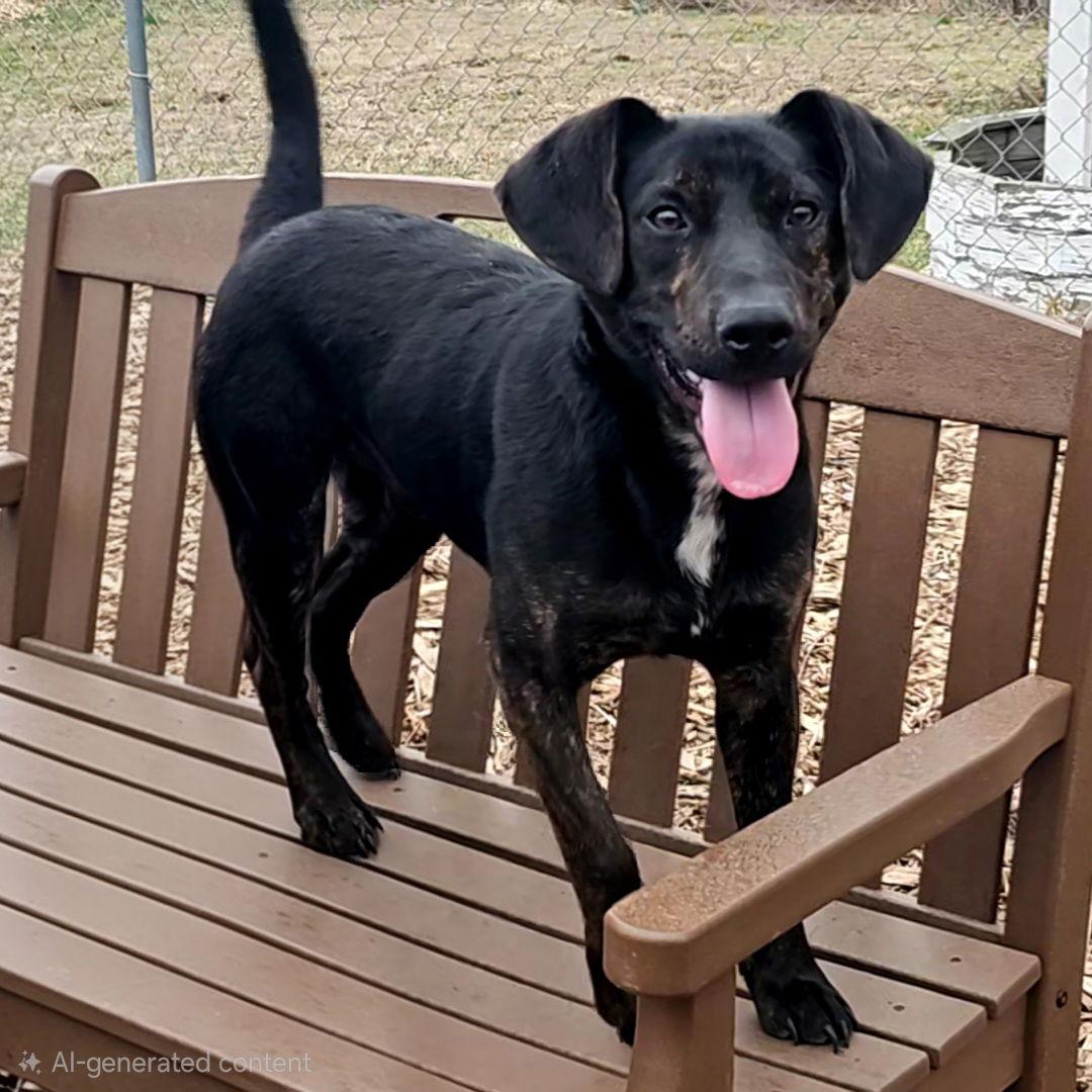 Dumbo, adopted, Young Male Coonhound.