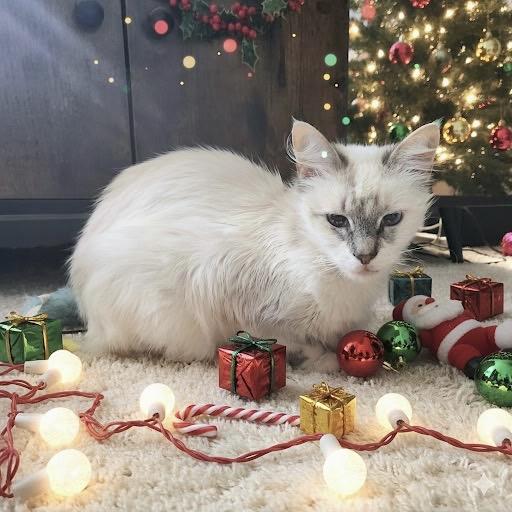 Enlarge Snowy, a Adoptable Domestic Medium Hair in Tustin, CA image 2/5
