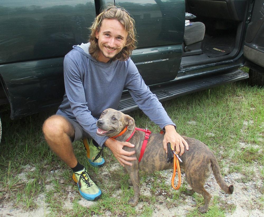 Peaches, Adopted, Adult Female Labrador Retriever & Mountain Cur.
