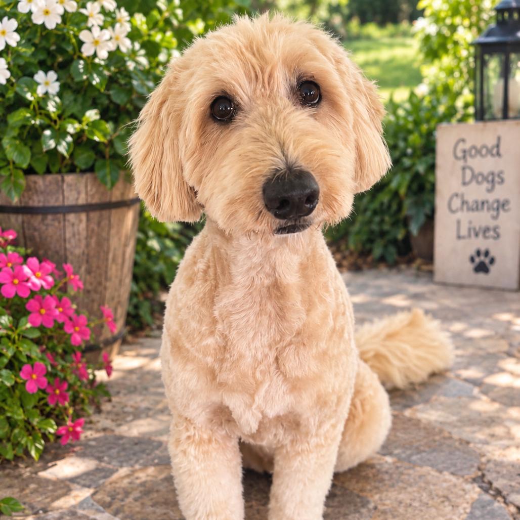KATRINA (677), Adoptable, Senior Female Standard Poodle & Labrador Retriever.