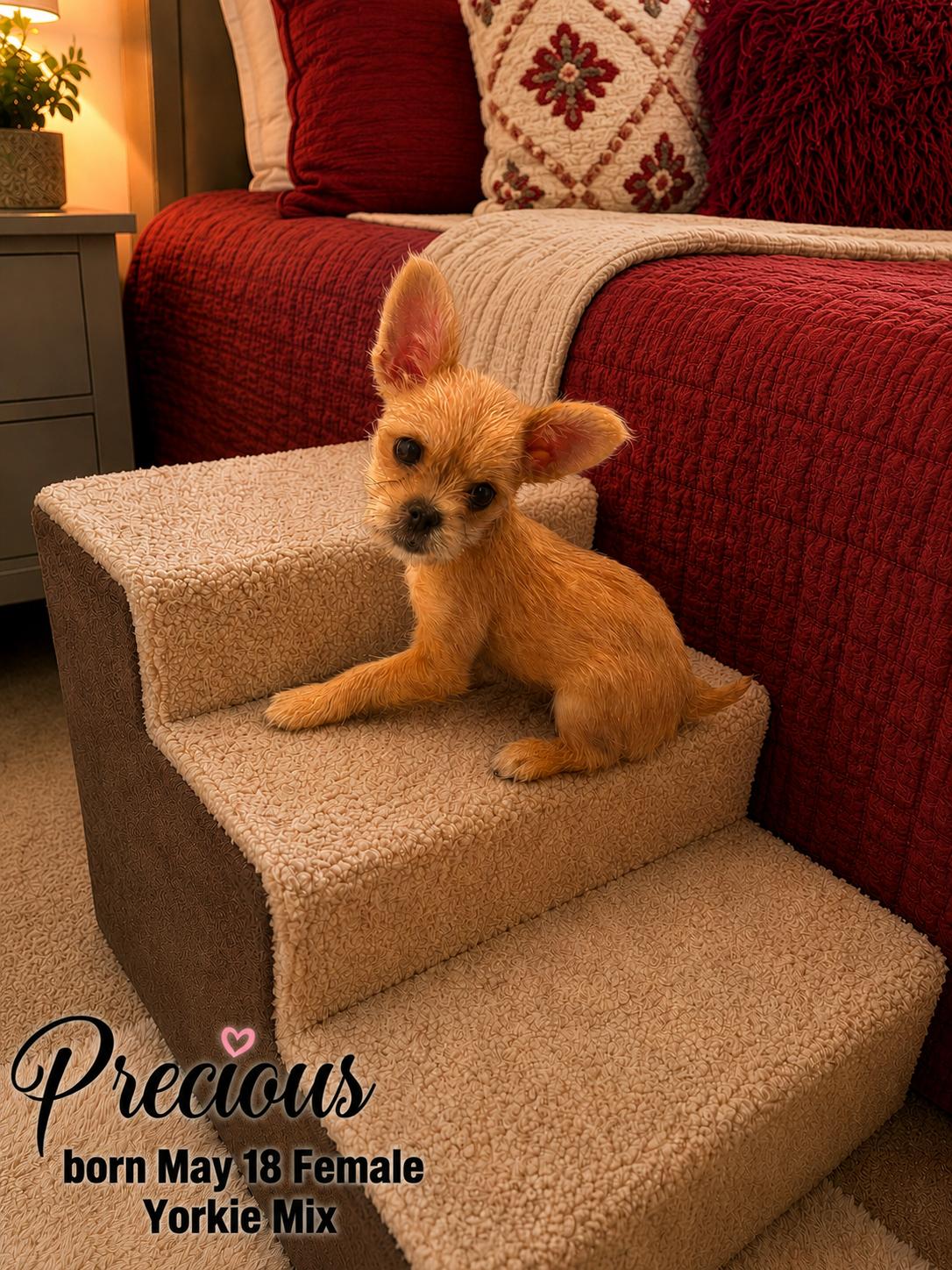 Enlarge PRECIOUS - 2 MONTH FEMALE YORKIE MIX, an adopted mixed breed in Mesa, AZ image 1/1