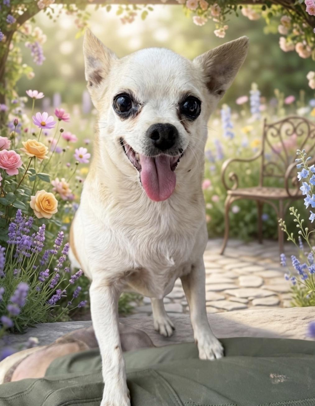 Holly, ADOPTABLE, Senior Female Chihuahua.