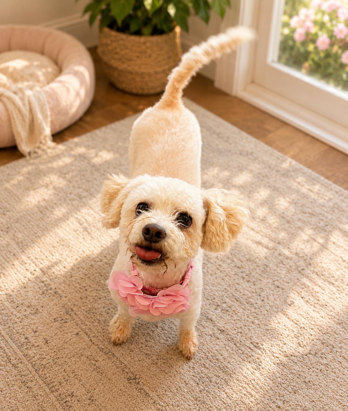 Buttercup, adopted, Adult Female Maltipoo & Miniature Poodle.