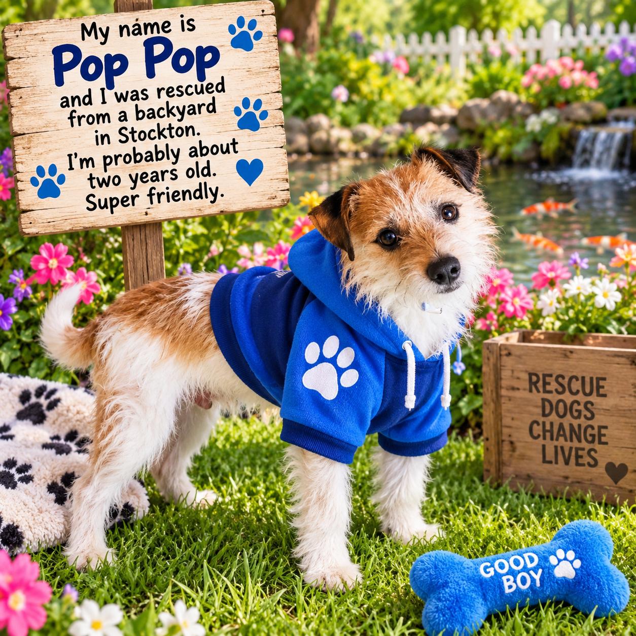 Enlarge Pop pop, a Adoptable Terrier in Murphys, CA image 1/1