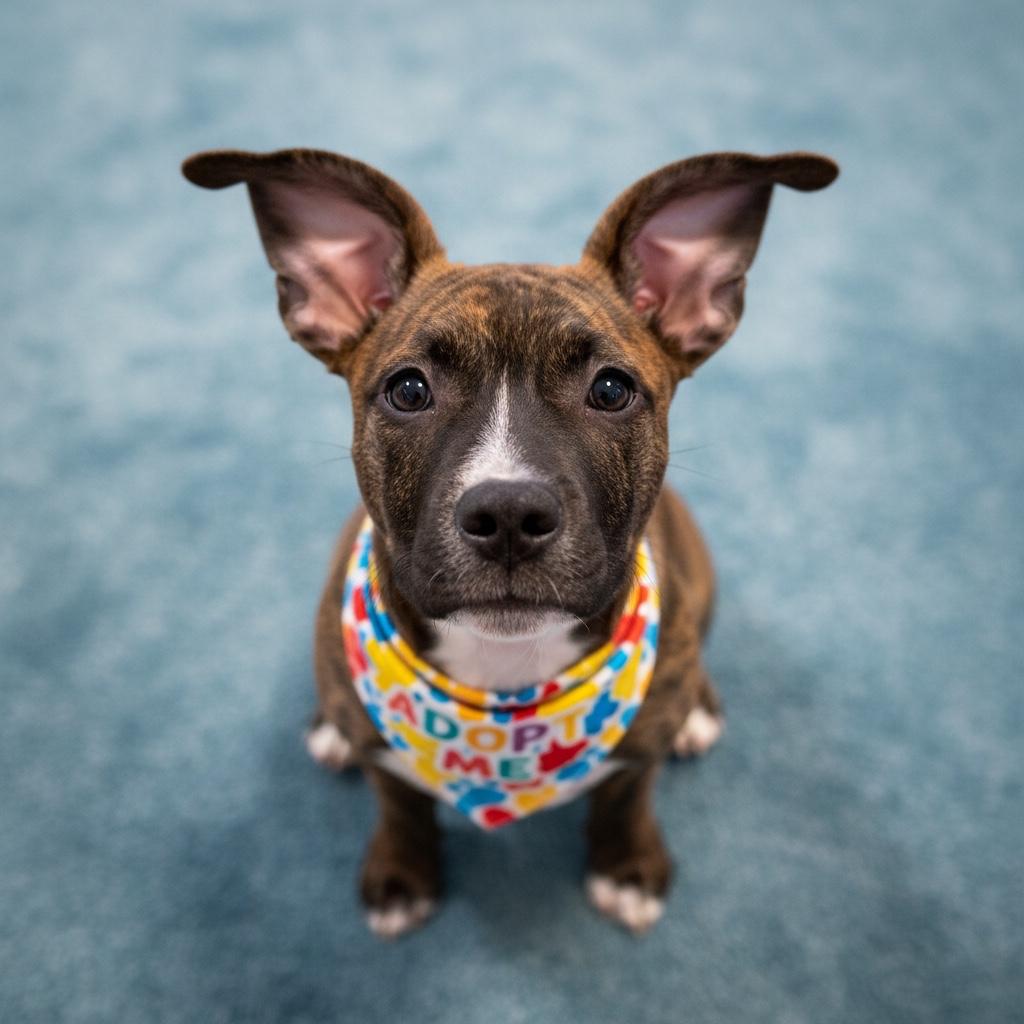 Yogi-ADOPT Me!, ADOPTABLE, Puppy Male Boxer & Pit Bull Terrier.