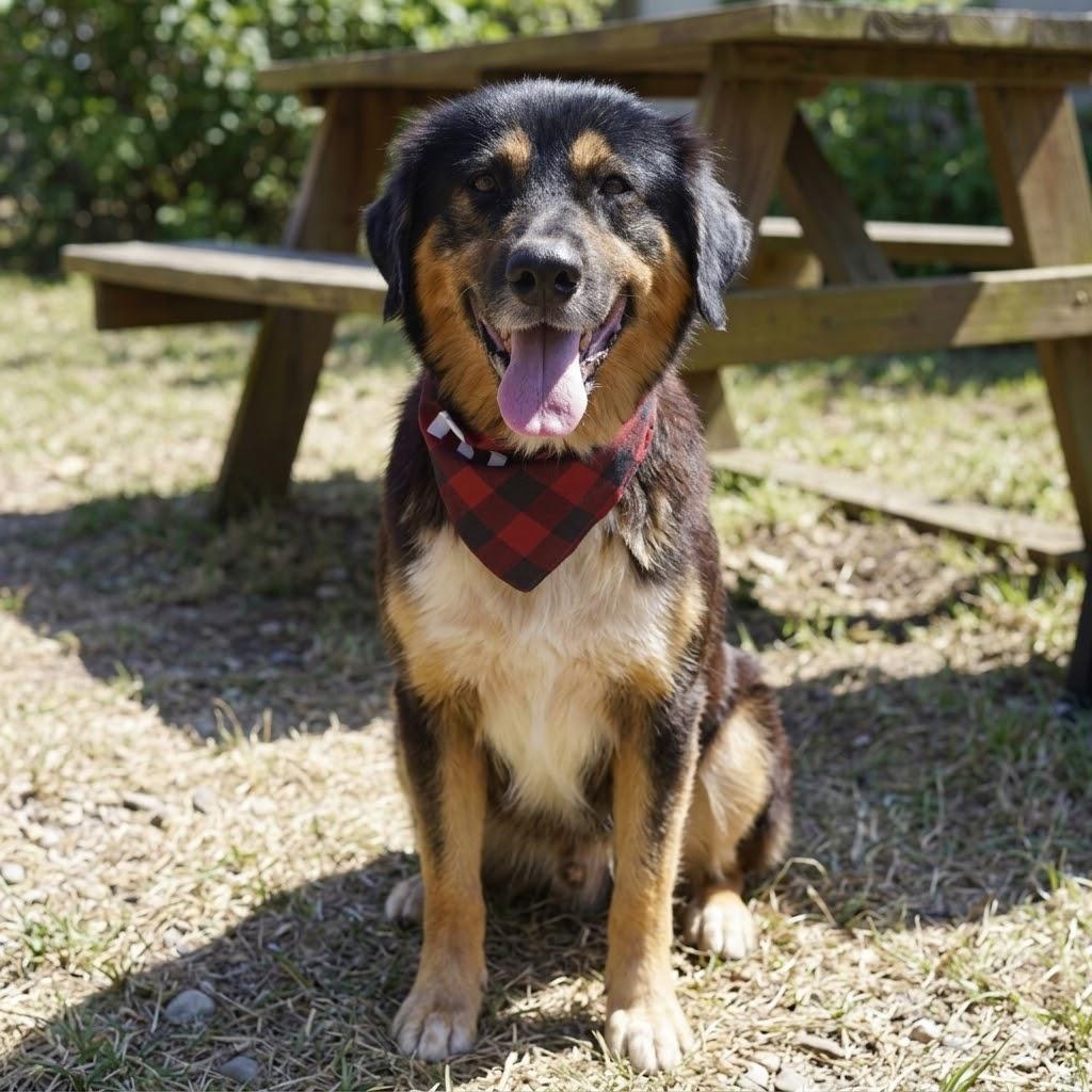 Charlie, adopted, Young Male Shepherd.
