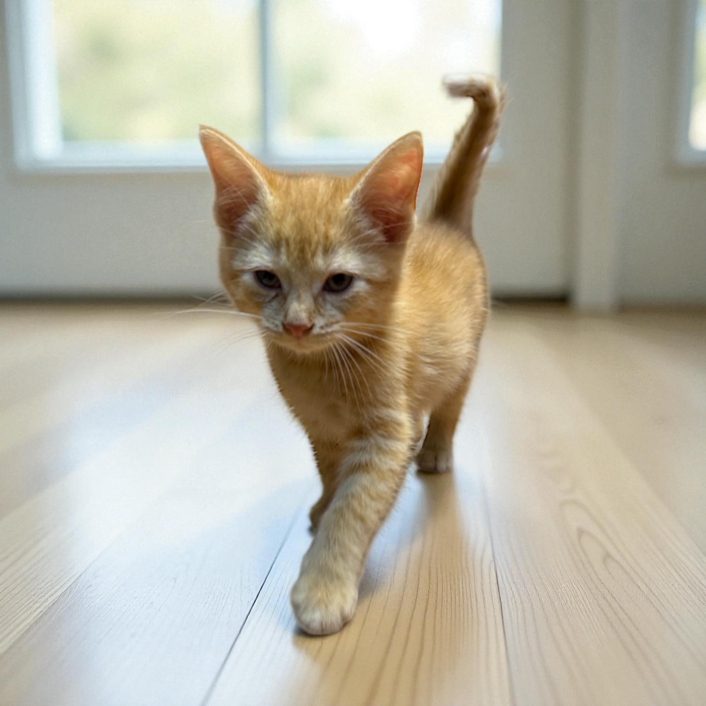 Chase, adopted, Kitten Male Tabby.