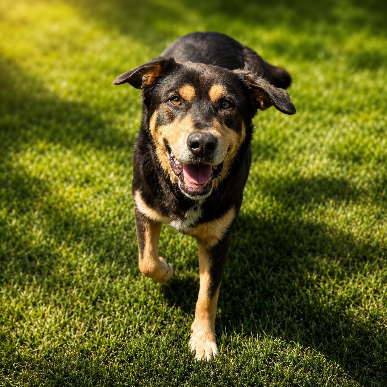 Kruger, Adoptable, Adult Male Australian Shepherd & Rottweiler.