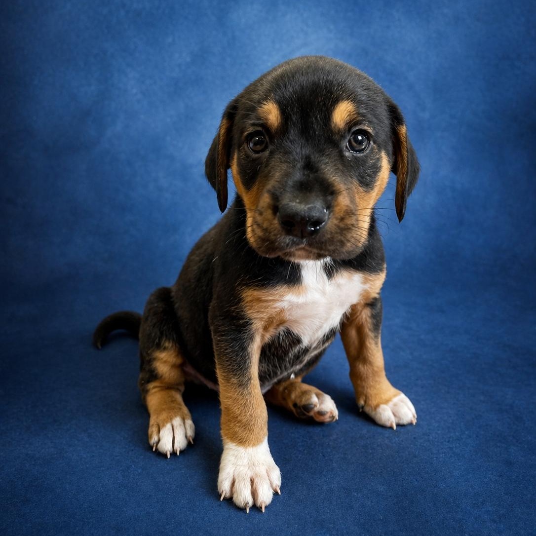 Timber, adopted, Puppy Male Labrador Retriever & Hound.