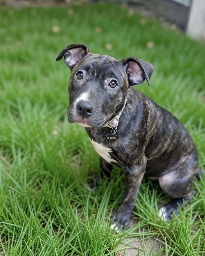 Pauline, Adoptable, Puppy Female Mastiff & Pit Bull Terrier.