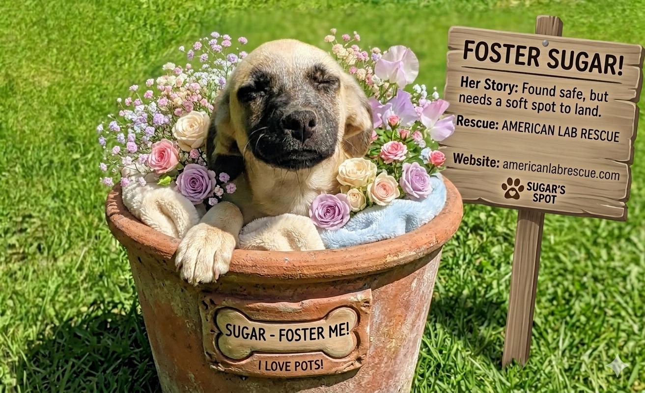 Sugar - Foster Needed!, ADOPTABLE, Puppy Female Labrador Retriever & Hound.