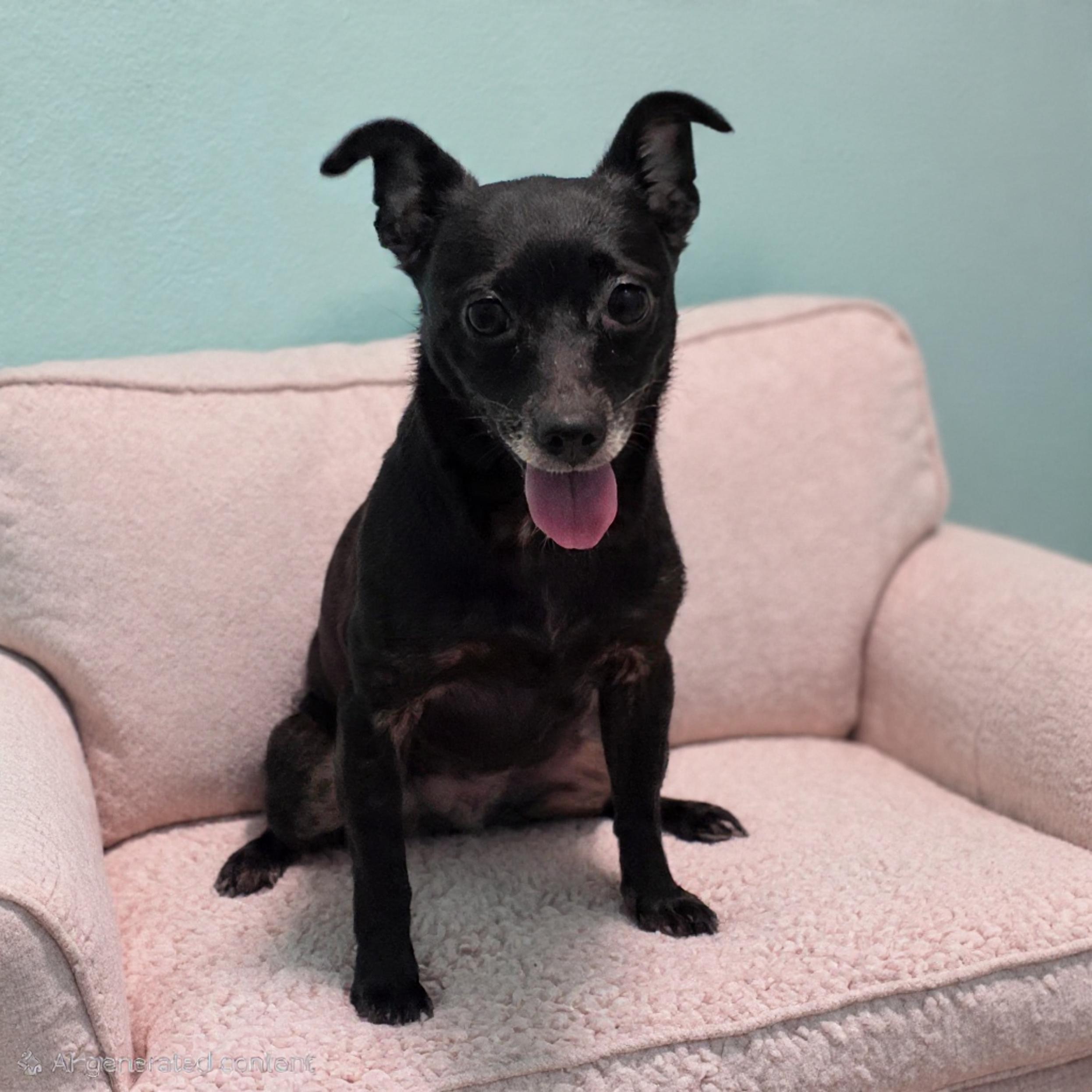 Moochi, Adoptable, Young Female German Pinscher.