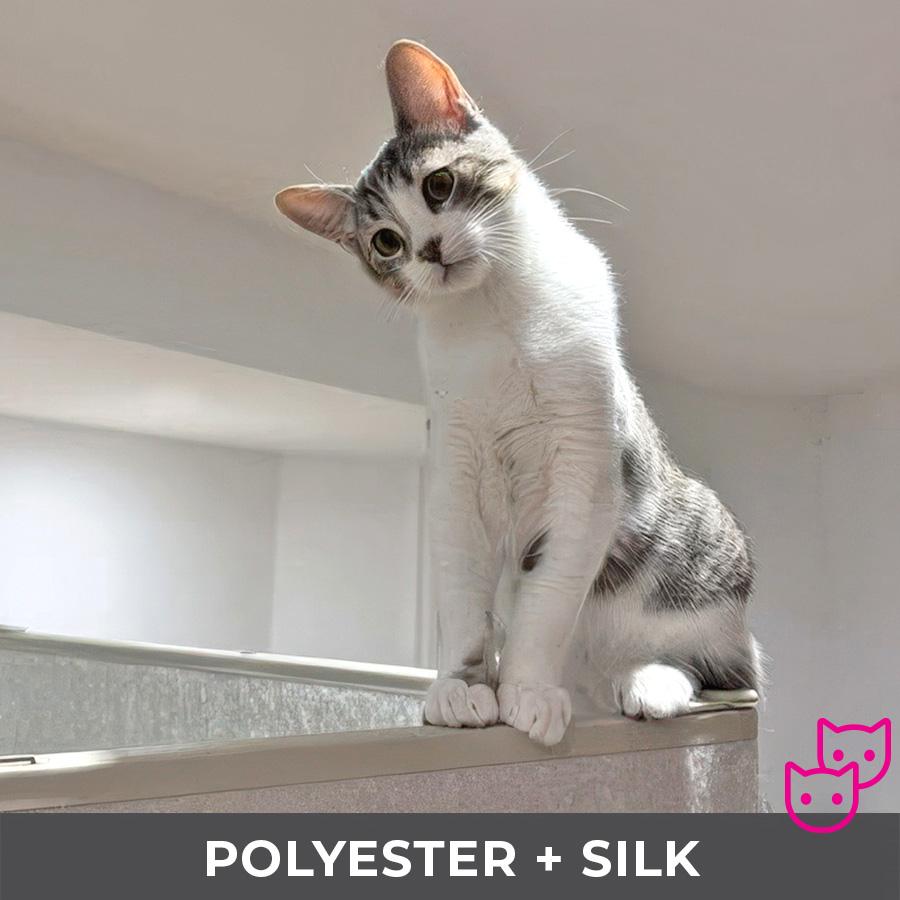 Polyester (bonded with Silk)