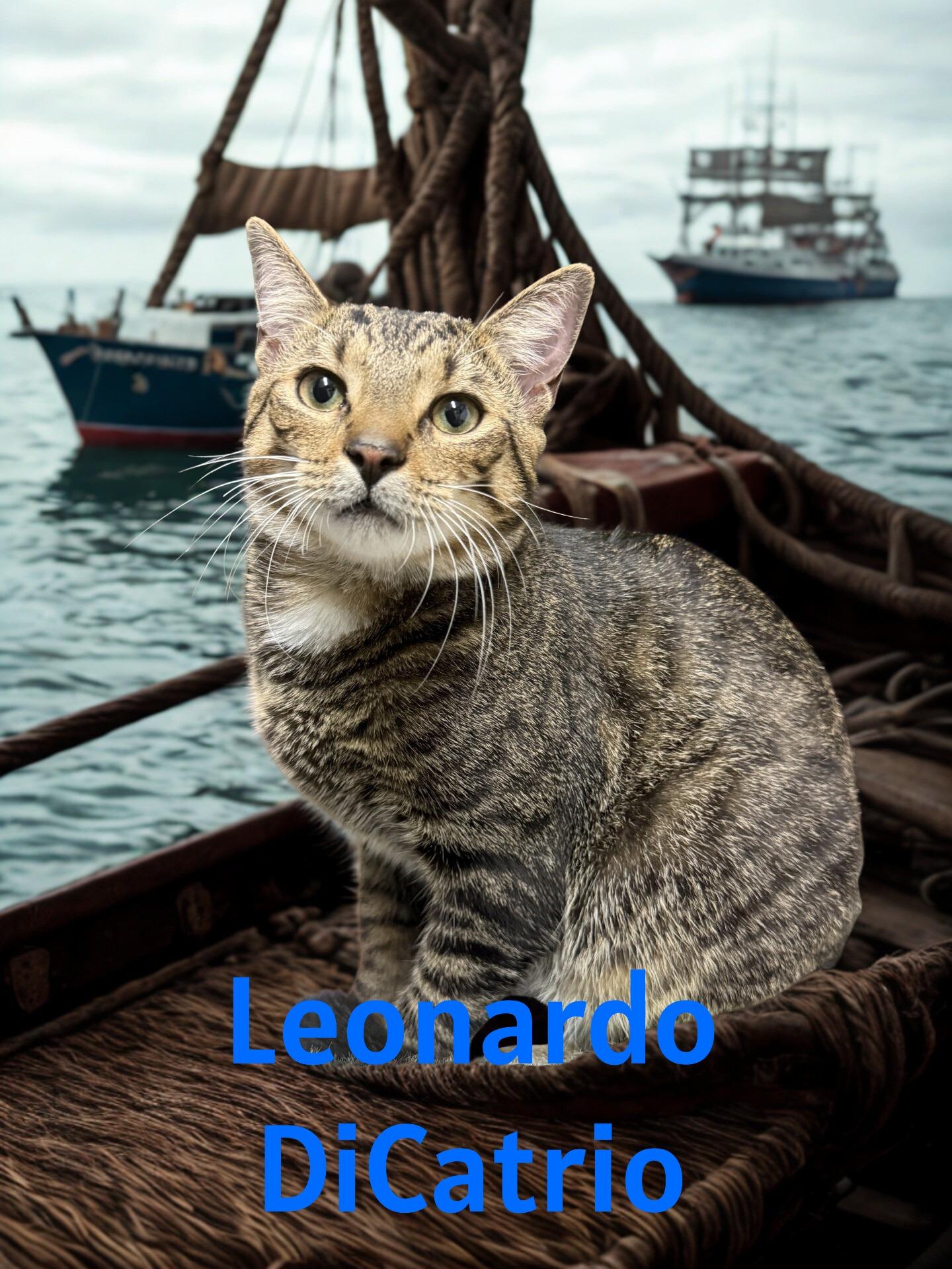 Leonardo DiCatrio, ADOPTABLE, Young Male Domestic Short Hair.