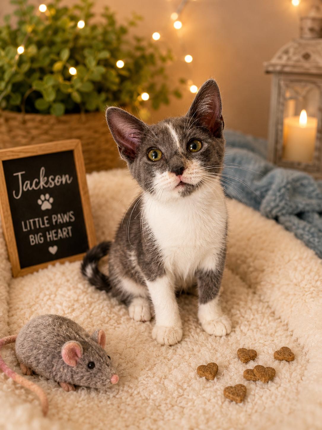 Jackson, Adoptable, Kitten Male Domestic Short Hair.