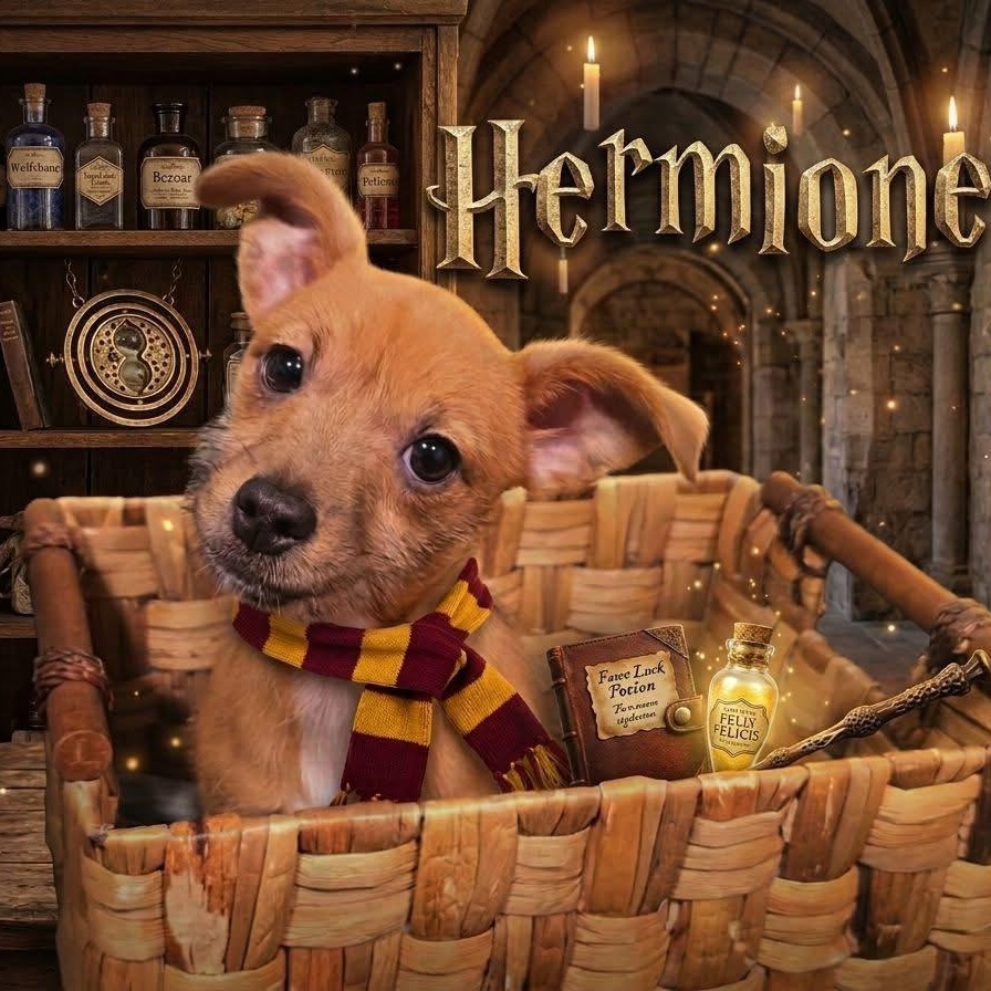 Hermione, ADOPTABLE, Puppy Female Mixed Breed.