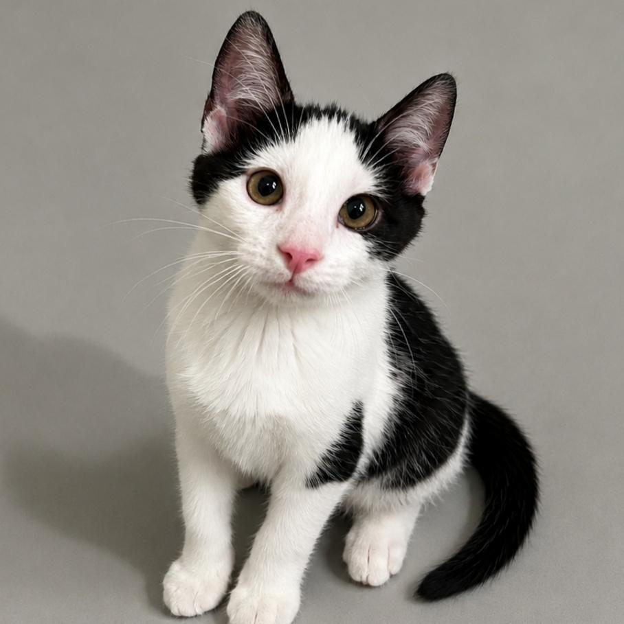 Emmett, adopted, Kitten Male Domestic Short Hair.