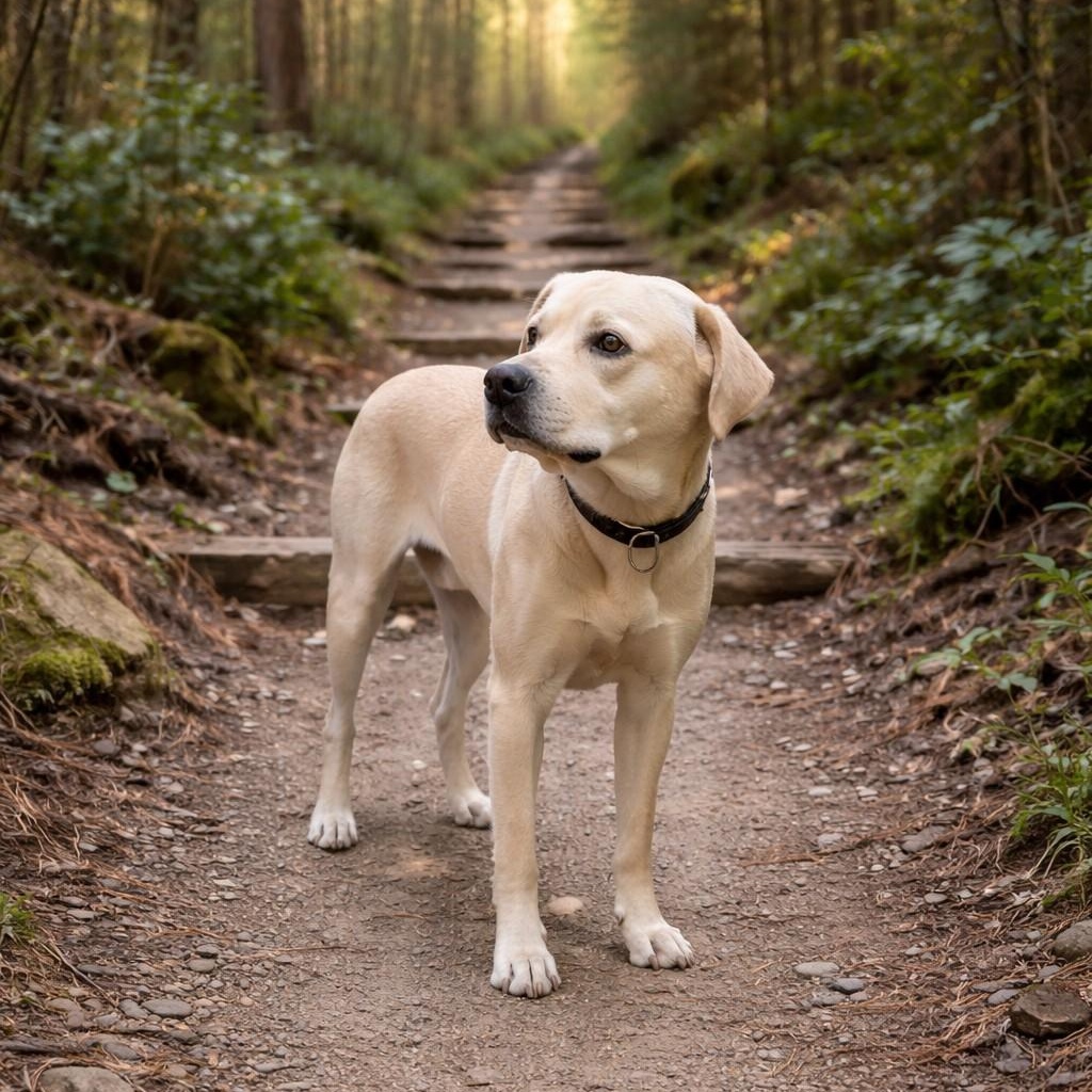 Wallace (Wally), adopted, Adult Male Yellow Labrador Retriever.