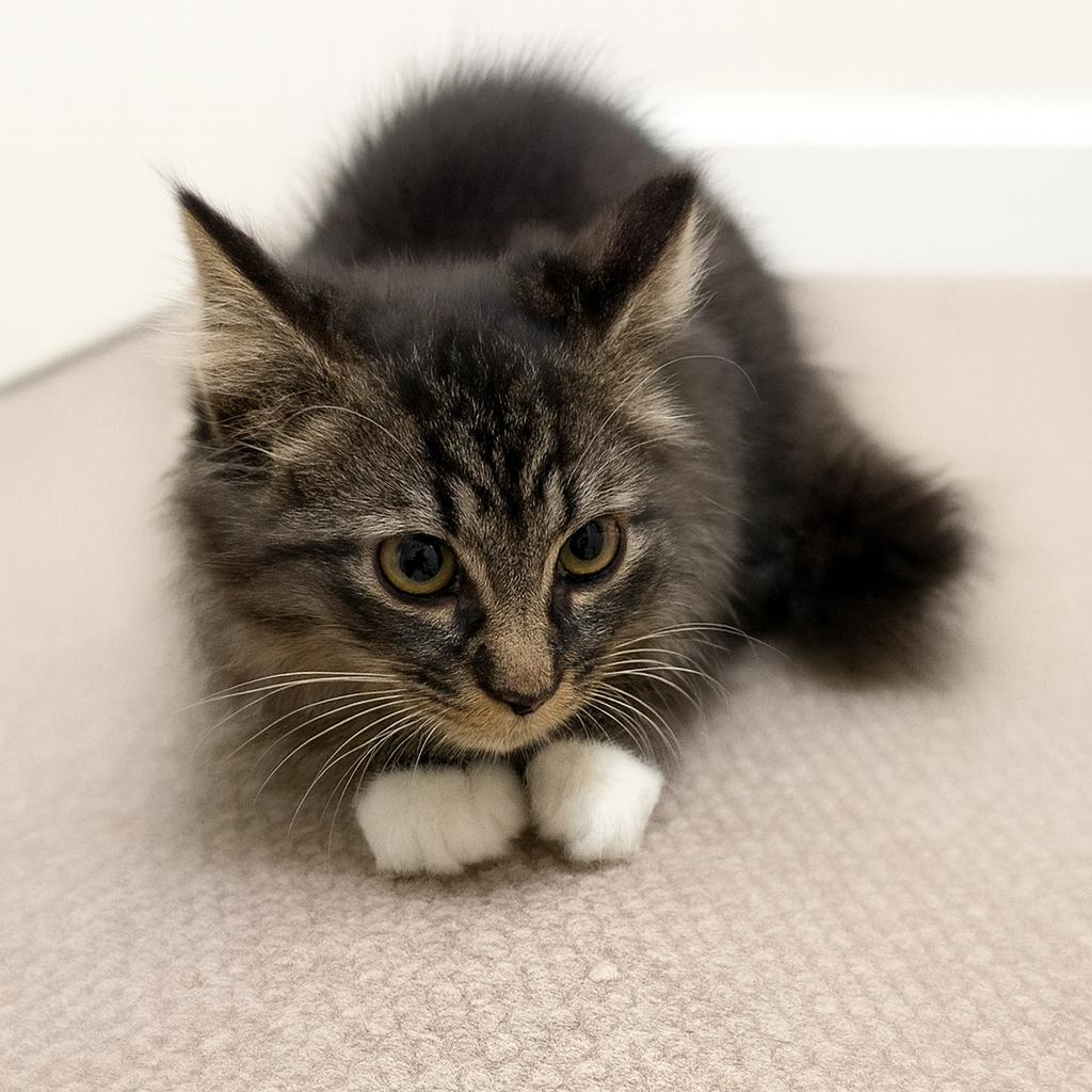 Carlo, Adoptable, Kitten Male Siberian & Tabby.