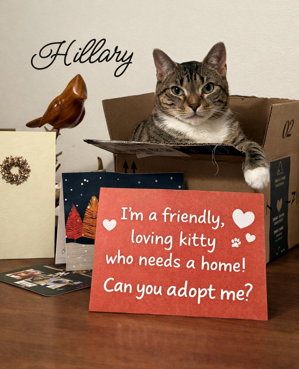 Hillary-Perfect Future Roomate, Adoptable, Young Female Domestic Short Hair.